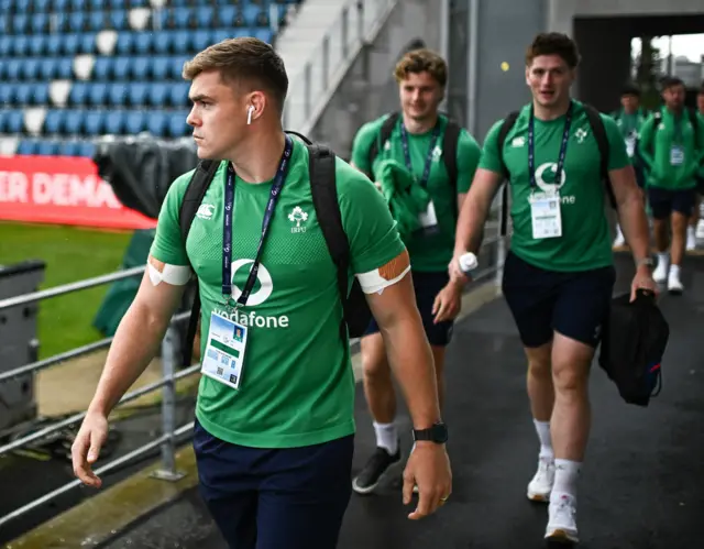 Garry Ringrose of Ireland arrives