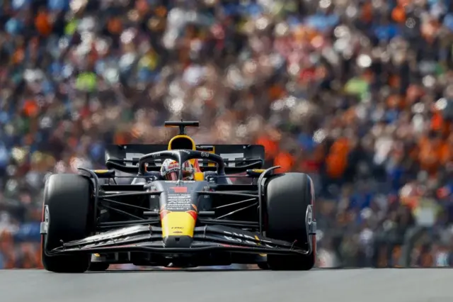 Max Verstappen on track