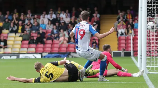 Ryan Hedges gives Blackburn the lead v Watford