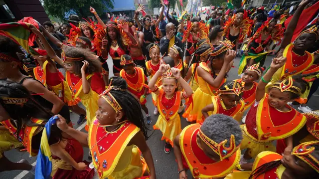 Revellers in Notting Hill Carnival