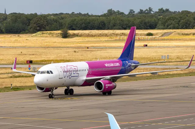 Wizz Air flight at Eindhoven airport