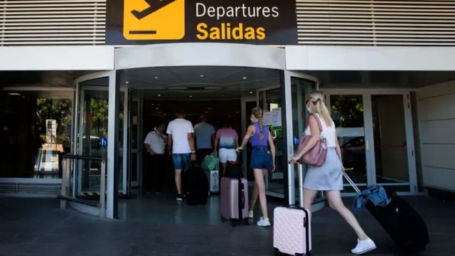 Passengers at Ibiza Airport (file pic)