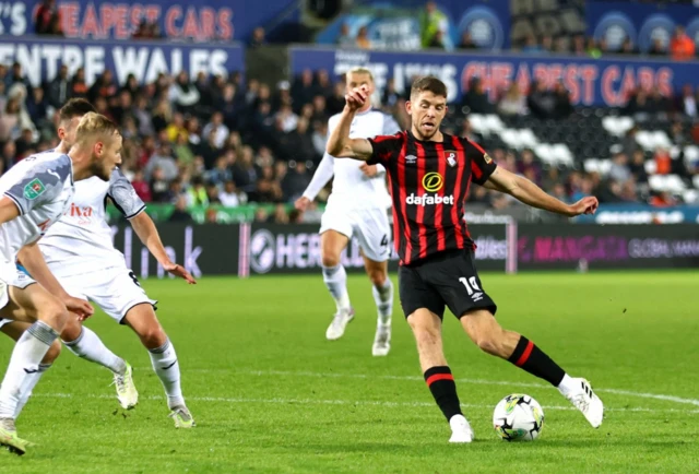 Ryan Christie scores for Bournemouth against Swansea