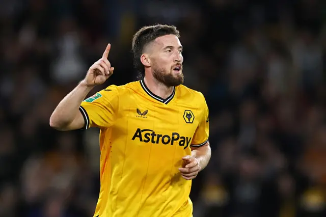 Matt Doherty of Wolverhampton Wanderers celebrates after scoring