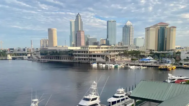 A view of Tampa at around 0800 local time this morning