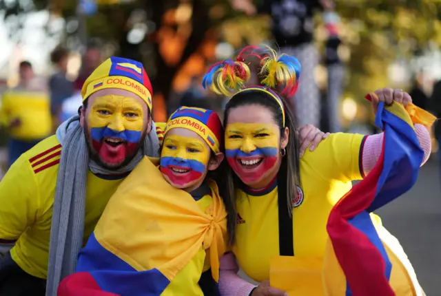 Colombia fans at the game against Morocco.