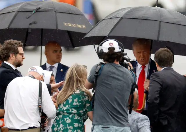 Donald Trump and his aide Walt Nauta at Reagan airport