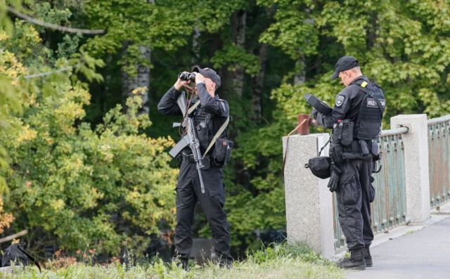 Two security officials on patrol