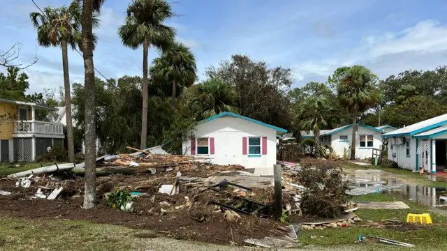 The debris left behind after storm Idalia