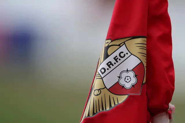 Doncaster Rovers Football Club flag pitch-side