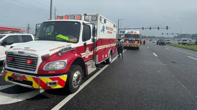 Emergency crews on Highway 19