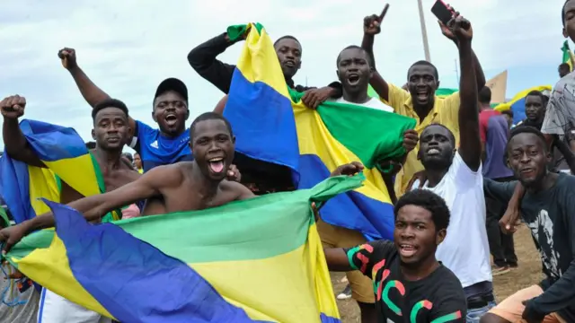 People celebrating in Gabon