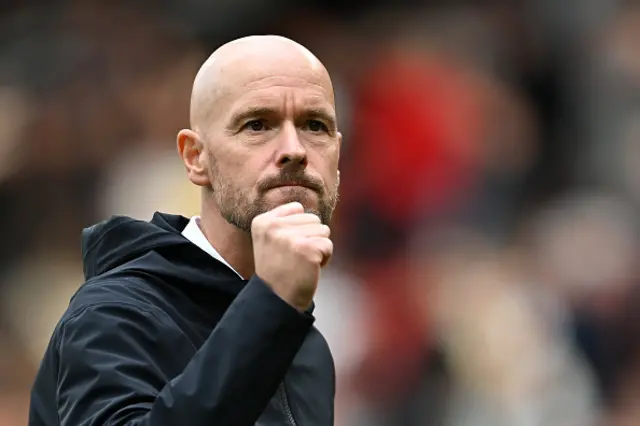 Erik Ten Hag clenches his fist