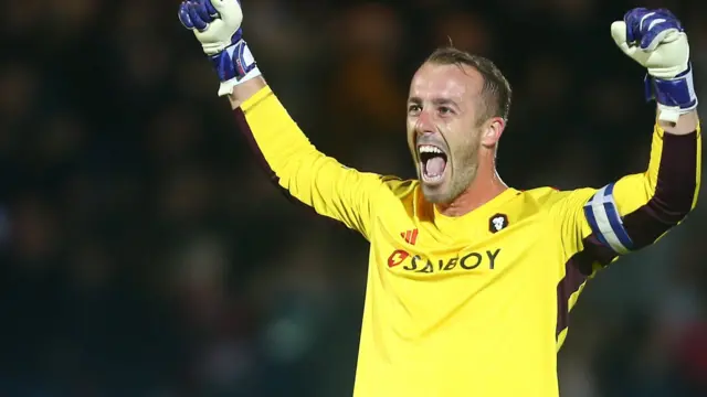 Salford City goalkeeper Alex Cairns