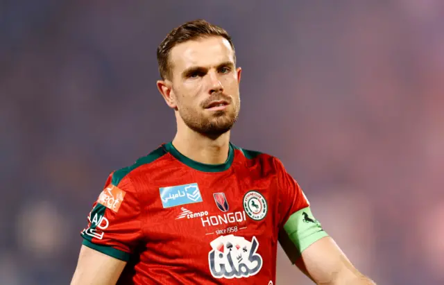 Jordan Henderson of Al-Ettifaq looks on during the Saudi Pro League match between Al-Hilal and Al-Ettifaq.