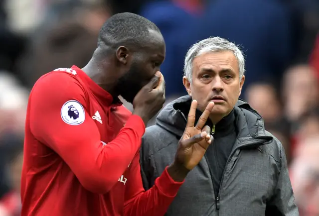 Romelu Lukaku and Jose Mourinho