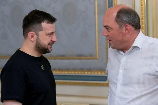 Defence Secretary Ben Wallace and Ukraine's President Volodymyr - June 2022Zelensky a