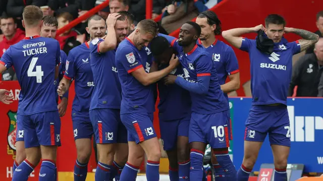 MK Dons celebrate