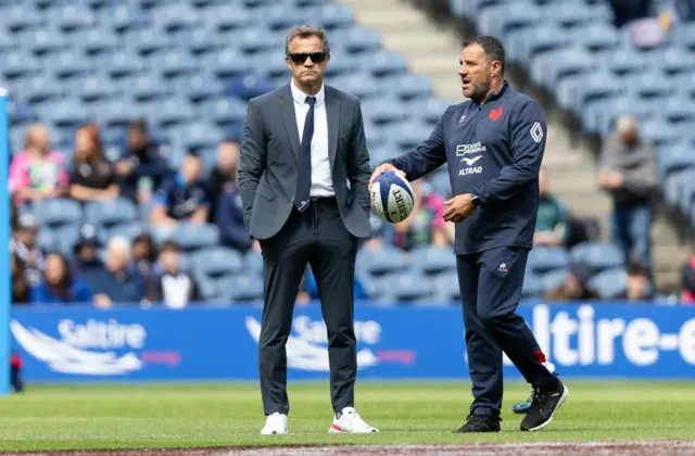 France head coach Fabien Galthie at Murrayfield