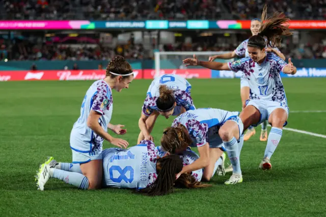 Spain celebrate