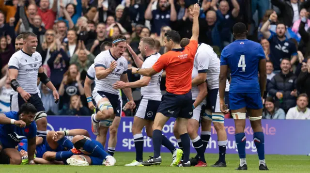 Scotland celebrate at full-time