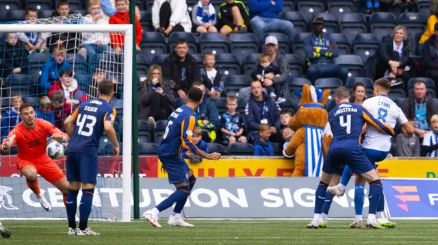 Kilmarnock's Brad Lyons scores