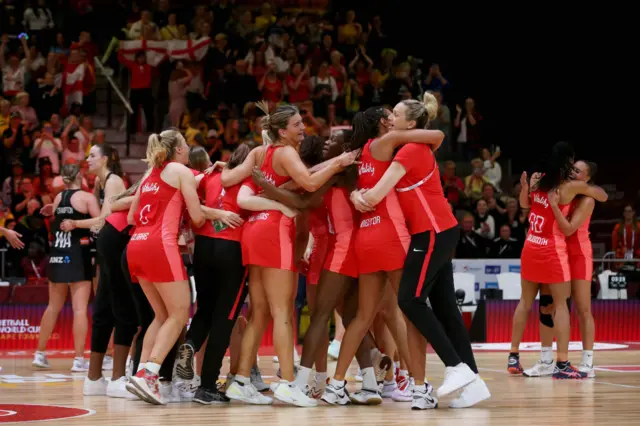 England celebrate semi-final win