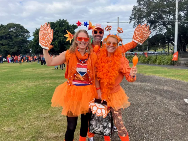 Dutch fans in fancy dress