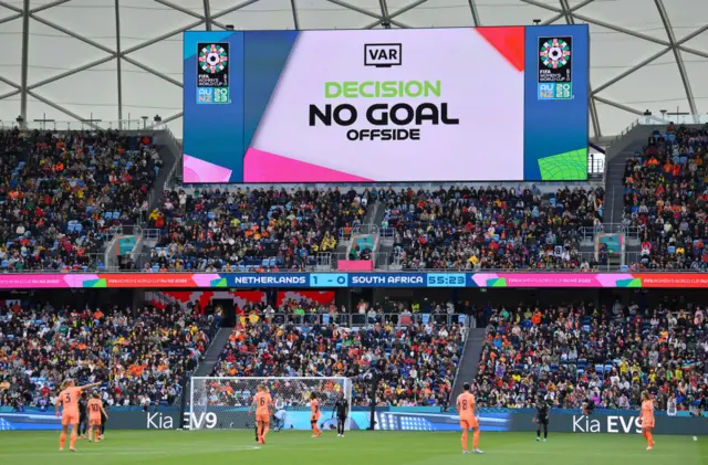 No goal is displayed after VAR decision