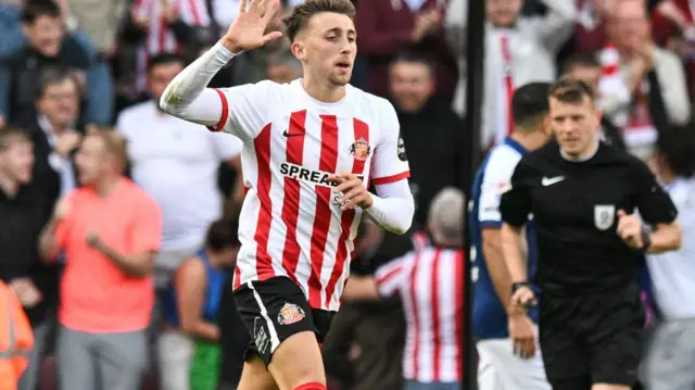 Dan Neil celebrates scoring for Sunderland