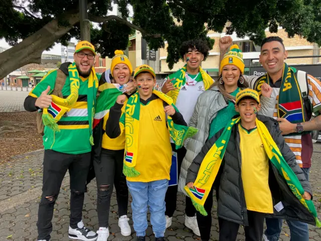 South Africa fans at Sydney Football Stadium