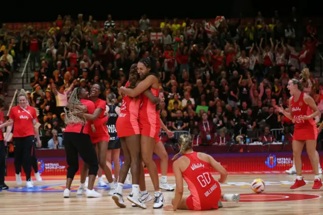 england players celebrate