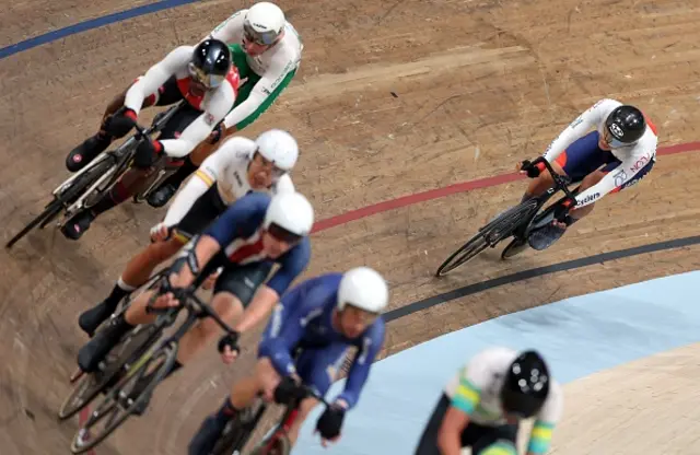 Rider's in action during the men's omnium