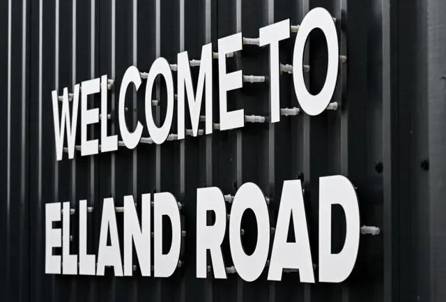 Welcome to Elland Road sign