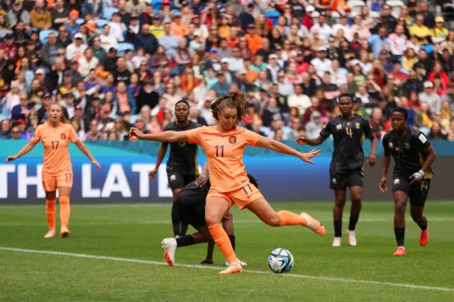 Lieke Martens effort is ruled offside by VAR