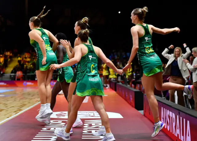 Australia celebrate semi-final win