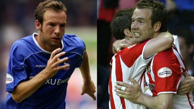 Marcus Stewart in Ipswich kit and then later in Sunderland gear