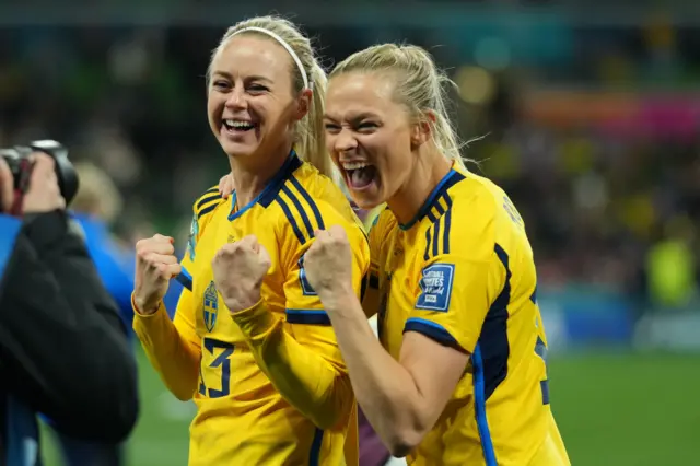 Sweden celebrate