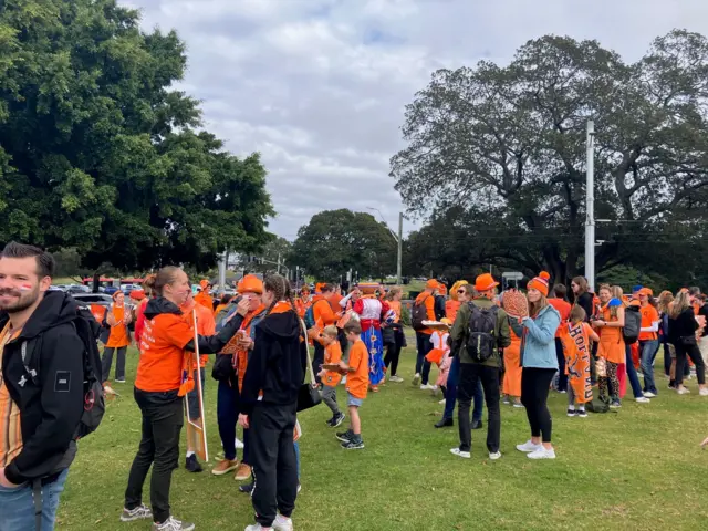 Dutch fans gather