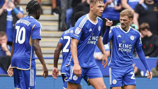 Leicester City celebrate goal