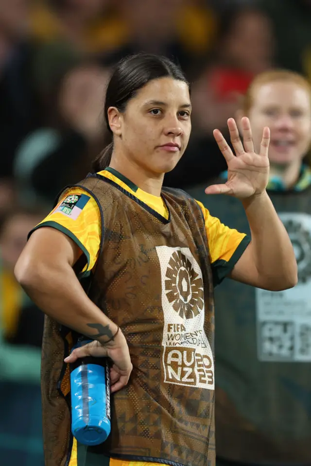 Sam Kerr gets ready to make her tournament debut.