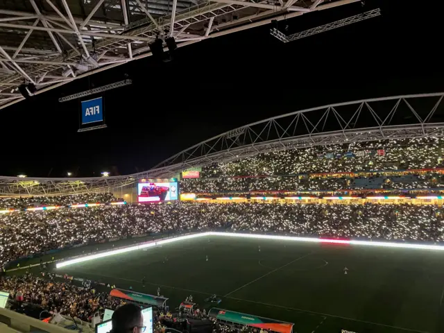 Stadium lightshow in Sydney