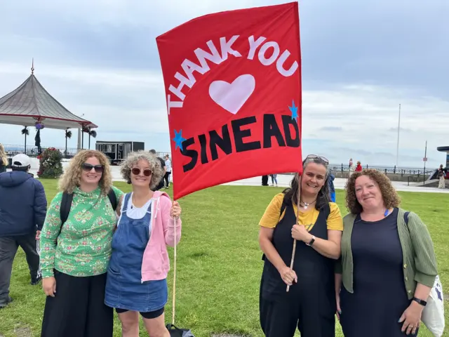 A group of friends from Drogheda came to Bray to say goodbye