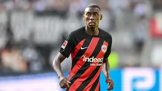 Randal Kolo Muani of Eintracht Frankfurt Looks on during the Bundesliga match