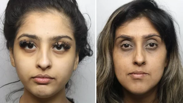 Mugshots of Mahek Bukhari and Ansreen Bukhari