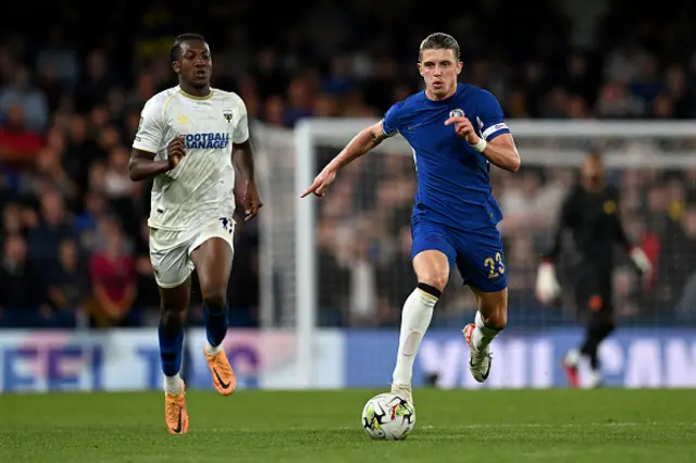 Conor Gallagher on the ball against AFC Wimbledon