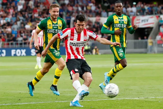 Hirving Lozano in action for PSV previously