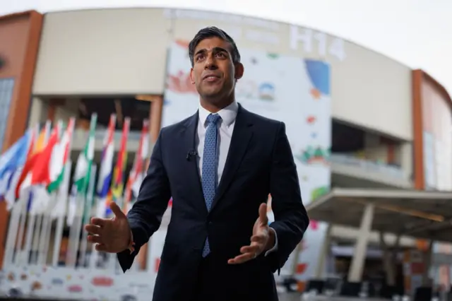 NEW DELHI, INDIA - SEPTEMBER 09: Prime Minister Rishi Sunak of the United Kingdom speaks to the media at the G20 Leaders' Summit on September 9, 2023 in New Delhi, Delhi. This 18th G20 Summit between 19 countries and the European Union, and now the African Union, is the first to be held in India and South Asia. India's Prime Minister, Narendra Modi, is the current G20 President and chairs the summit. (Photo by Dan Kitwood/Getty Images)