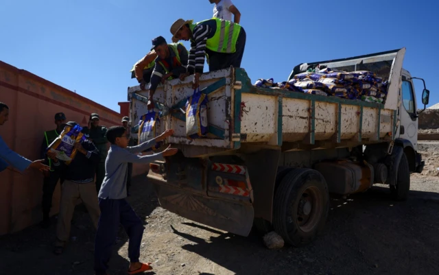 Aid arrives in Moulay Brahim, 10 September 2023