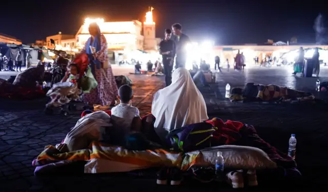 People at Jemaa el-Fna at night, 10 September 2023